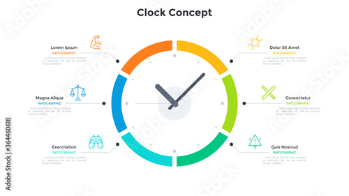 Flat Infographic Vector Template