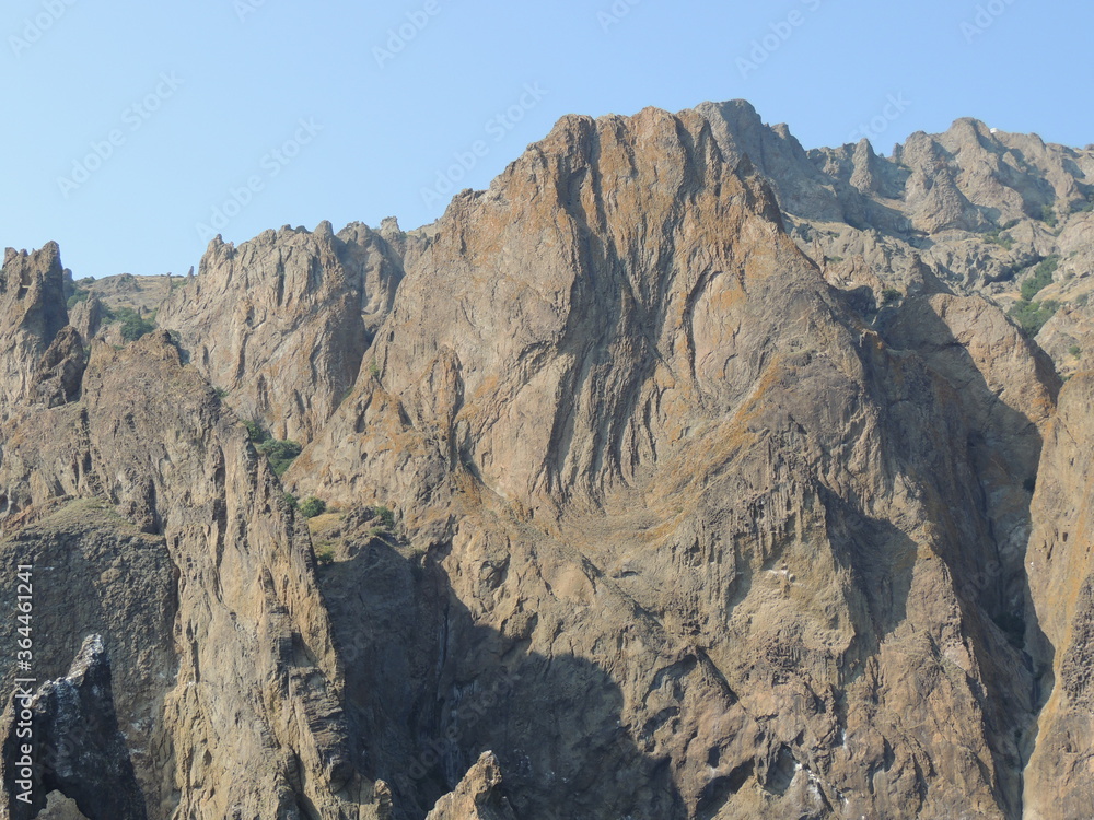mountains or rocks along the black sea coast