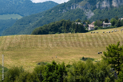 Obraz na płótnie Paesaggio di montagna vicino Brentonico w salonie