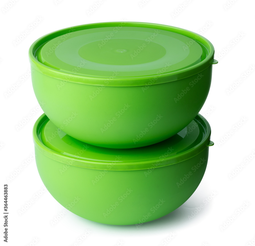 Empty new plastic bowl isolated on white Empty new plastic bowl isolated on white