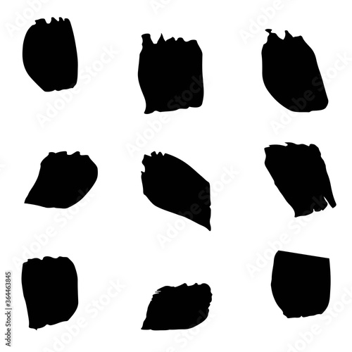  Spots of black paint of a chaotic arrangement