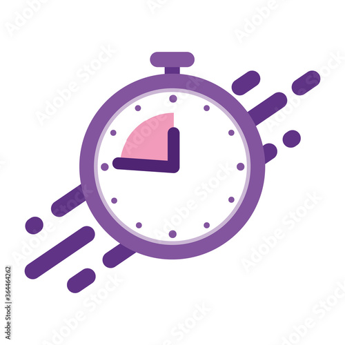 Stopwatch with speed lines. concept quickly approaching deadline. Modern design clock outline style. vector illustration.