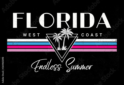 Florida beach vector illustration for t-shirt and other uses.