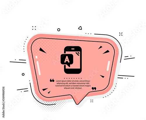 Ab testing icon. Quote speech bubble. Ui phone test sign. Quotation marks. Classic ab testing icon. Vector