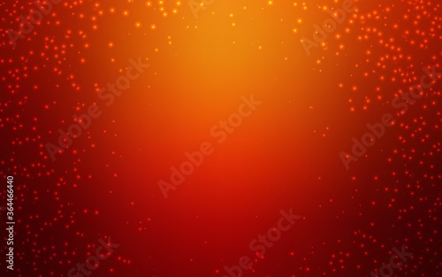 Dark Red, Yellow vector background with astronomical stars. Shining colored illustration with bright astronomical stars. Smart design for your business advert.