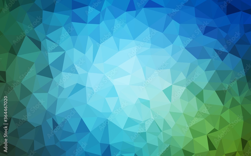 Light Blue, Green vector abstract mosaic pattern. Colorful illustration in polygonal style with gradient. Completely new template for your banner.