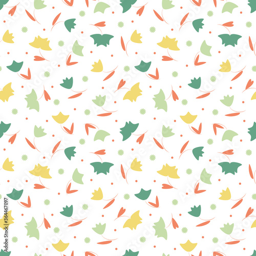 Flowers seamless pattern. Floral seamless background. 