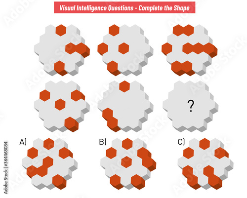 IQ TEST Practice Questions - Figure completion