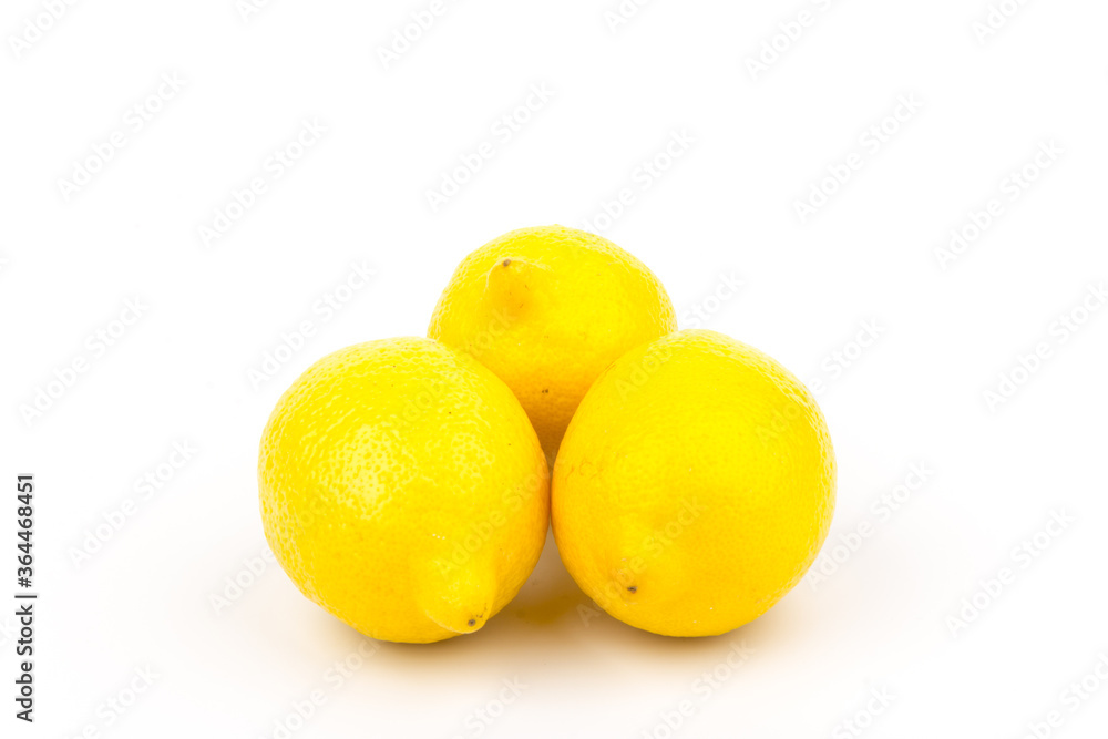 Group of lemons in close up, isolated on white background Group of lemons in close up, isolated on white background