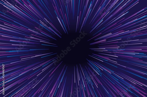 Burst blue purple pink with deep hole in center