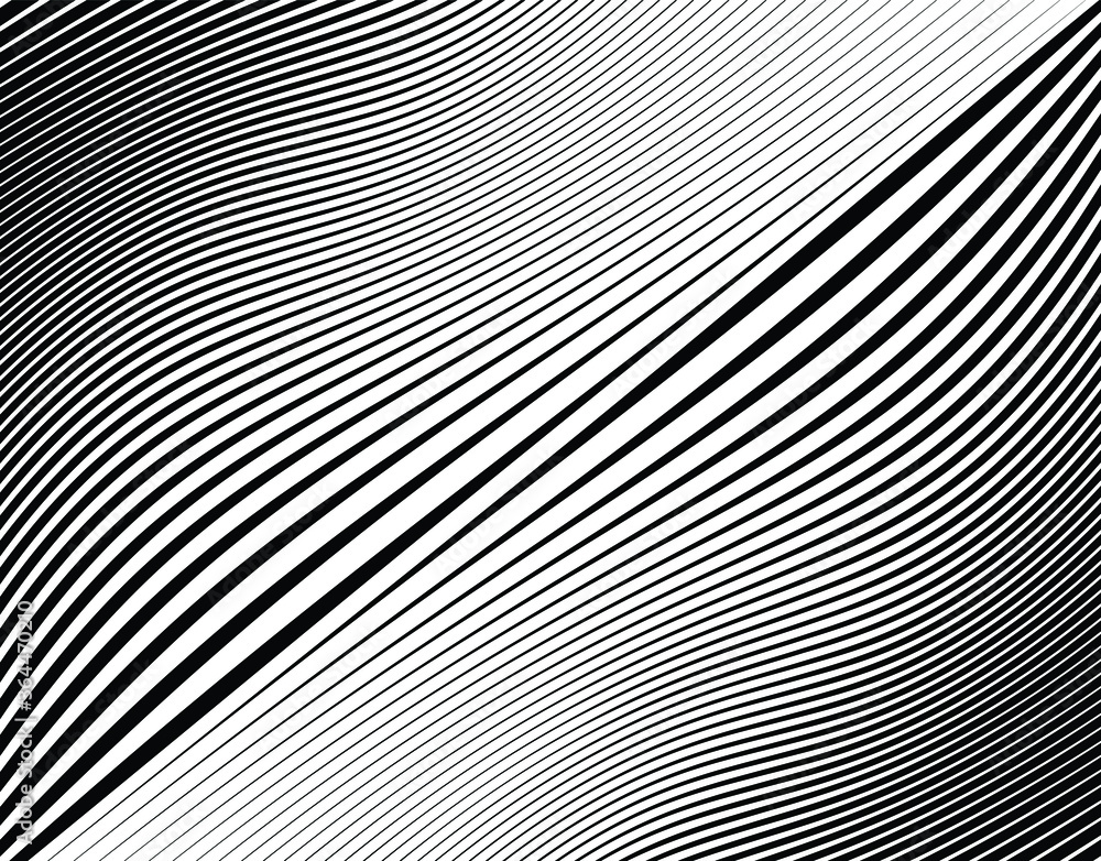 Line art optical art. Psychedelic background. Monochrome background. Optical illusion style. Black dark background. Modern pattern. Abstract graphic texture. Graphic ornament. Vector template Line art optical art. Psychedelic background. Monochrome background. Optical illusion style. Black dark background. Modern pattern. Abstract graphic texture. Graphic ornament. Vector template