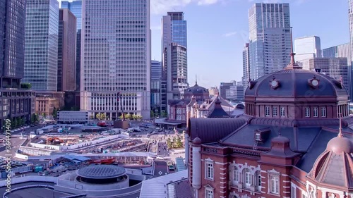 Wallpaper Mural 東京駅俯瞰昼ハイパーラプス Torontodigital.ca