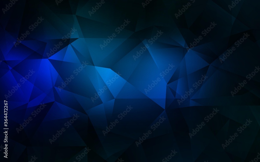 Dark BLUE vector abstract polygonal background. A completely new color illustration in a polygonal style. A new texture for your web site.