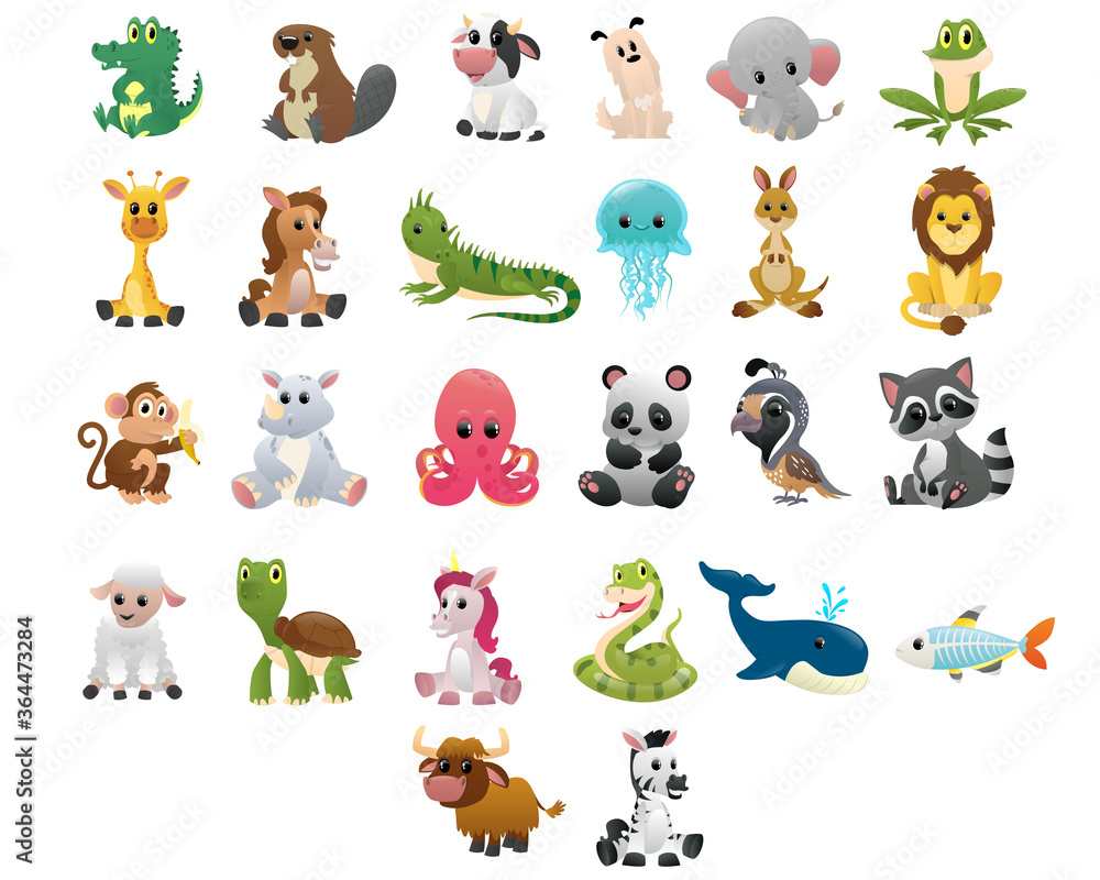 Fototapeta premium Cartoon animals