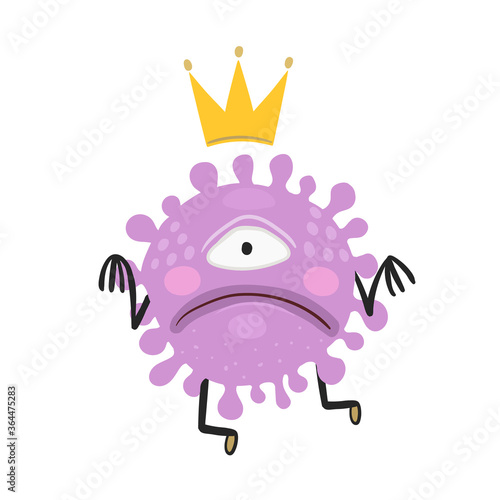 Character shaped cell of a sad virus ikon