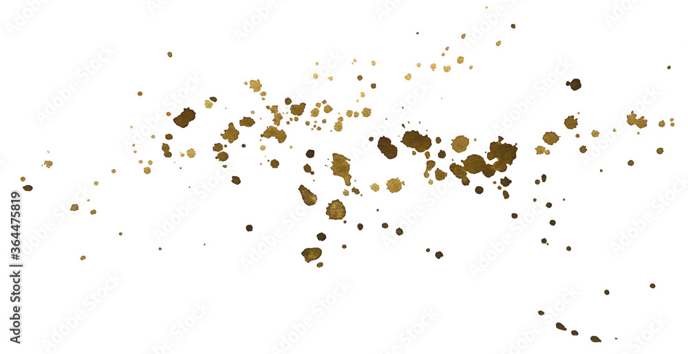 Hand drawn watercolor brown splash isolated on a white background. Hand drawn watercolor brown splash isolated on a white background.