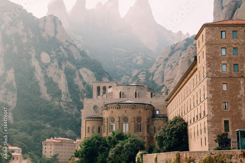 Old Monastery at Montserrat Mountain