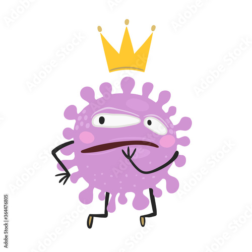Character shaped cell of a pensive virus ikon