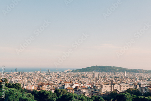 Big, Old European Cityscape and Skyline of Barcelona, Spain © Catherine