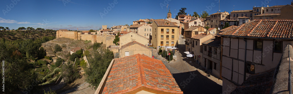 View from the city wall of Segovia,Castile and León,Spain,Europe
