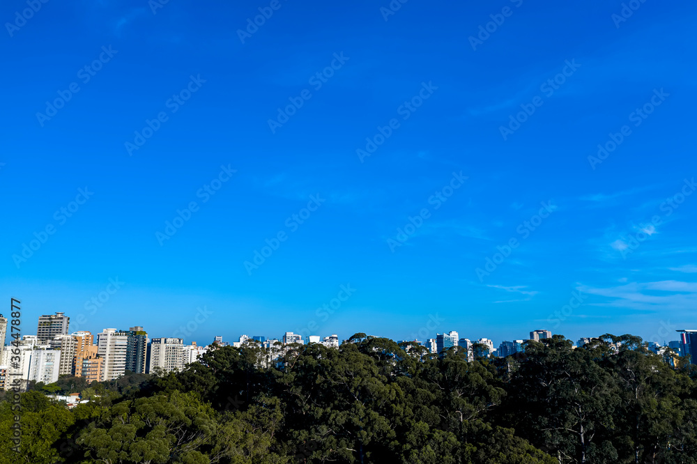 Fotos aéreas de parques em São Paulo, contraste da Natureza e o asfalto