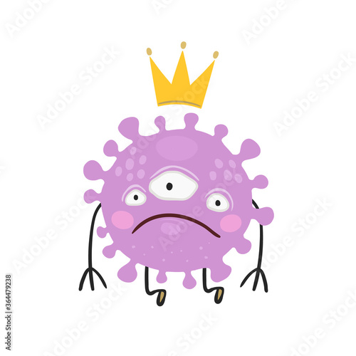 Character shaped cell of a sad virus ikon