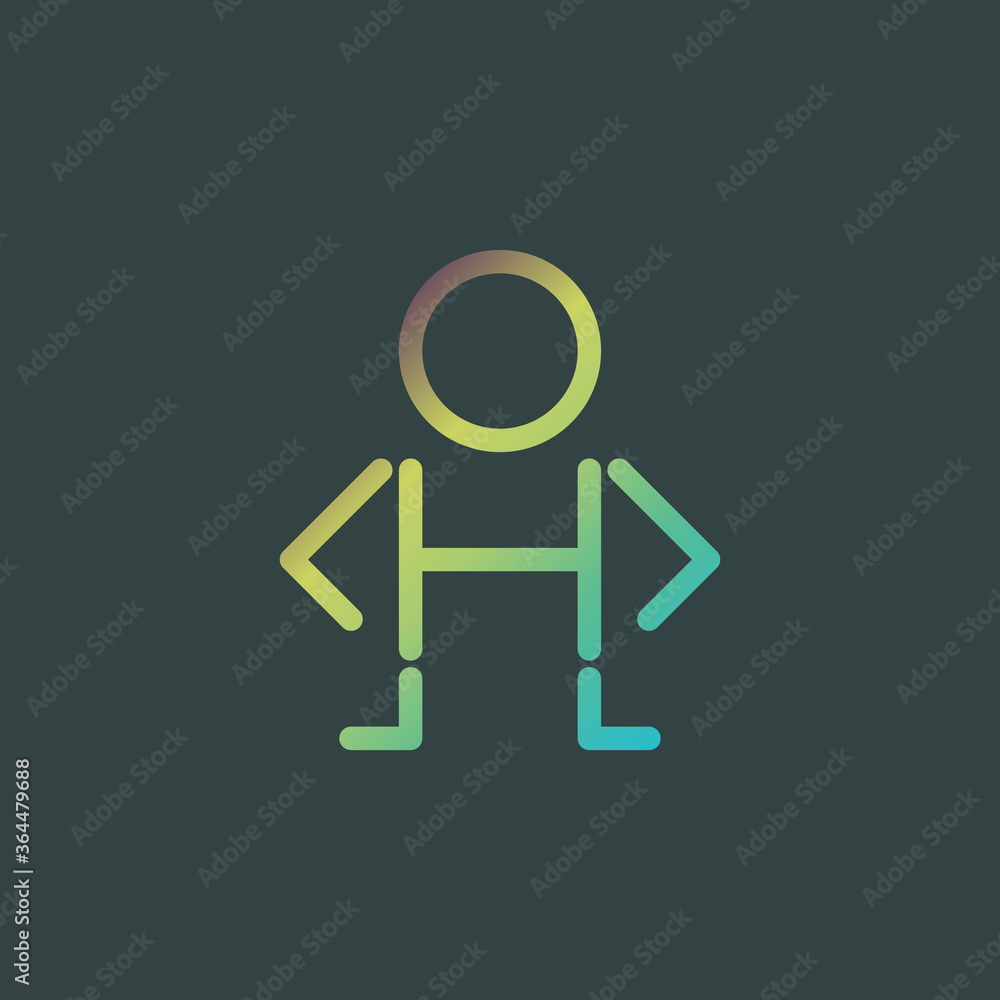 abstract icon human logo. iconic logo design. icon design. gradient icon abstract icon human logo. iconic logo design. icon design. gradient icon