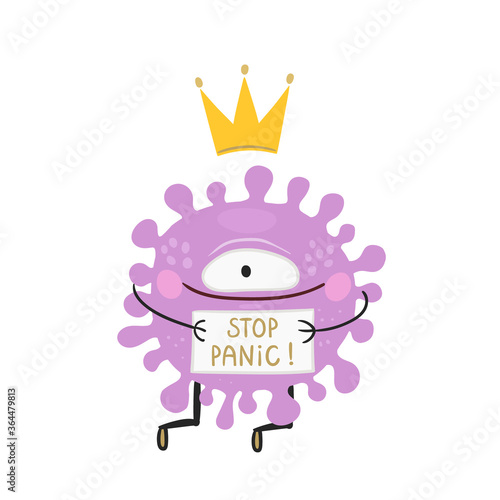 Character shaped cell of a fun virus ikon