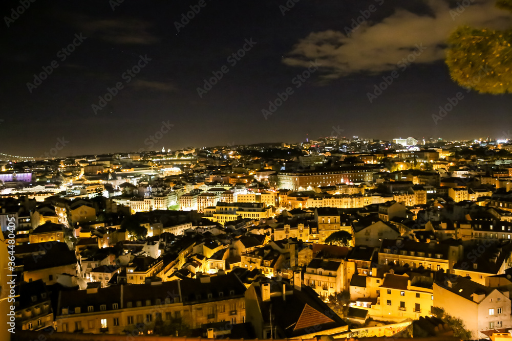 Lisboa Lisbon by night, capital of Portugal