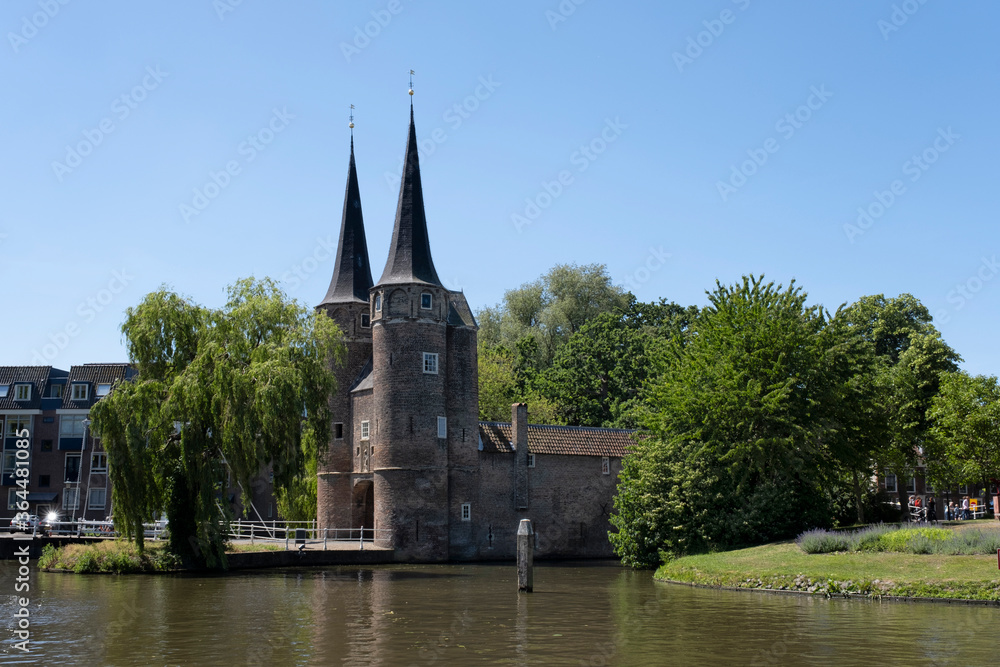 Oostpoort or Eastgate in de old city of Delft Holland Oostpoort or Eastgate in de old city of Delft Holland