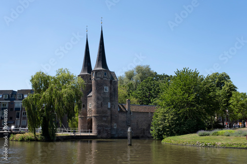 Oostpoort or Eastgate in de old city of Delft Holland