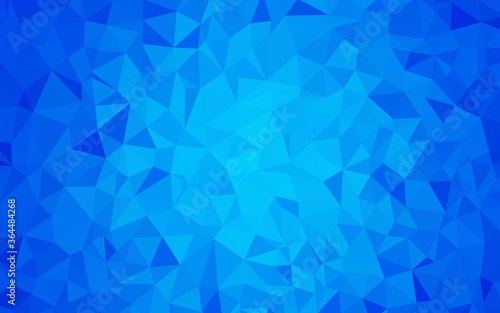 Light BLUE vector shining triangular backdrop. Colorful abstract illustration with triangles. A completely new design for your leaflet.