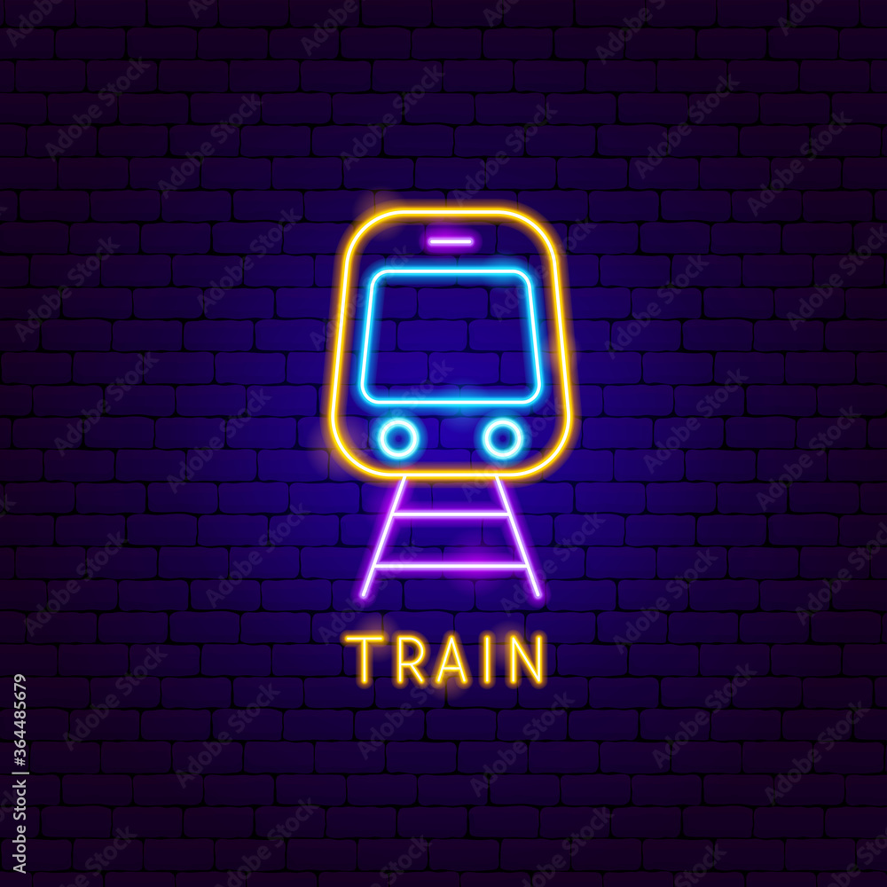 Train Neon Label Train Neon Label