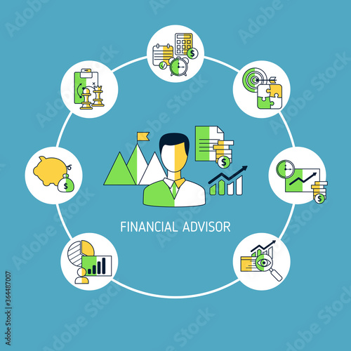 Financial advisor vector concept