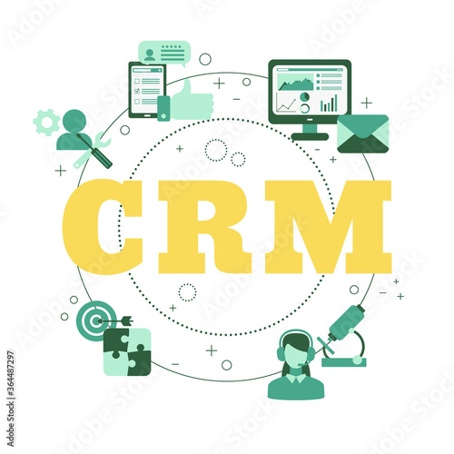Customer relationship management vector concept
