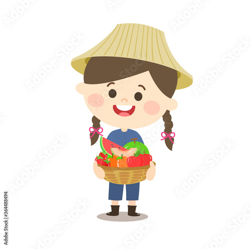 Cartoon  Thai Farmer 