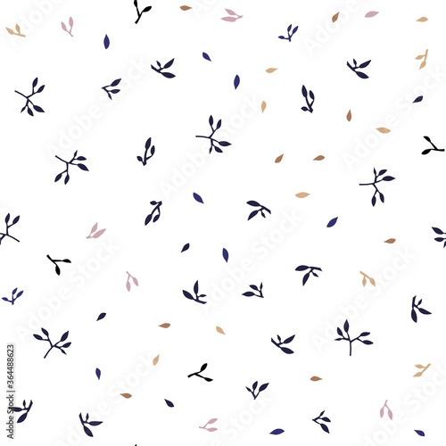 Wallpaper Mural Light Blue, Yellow vector seamless elegant template with leaves. Brand new colored illustration in blurry style with leaves. Pattern for design of fabric, wallpapers. Torontodigital.ca