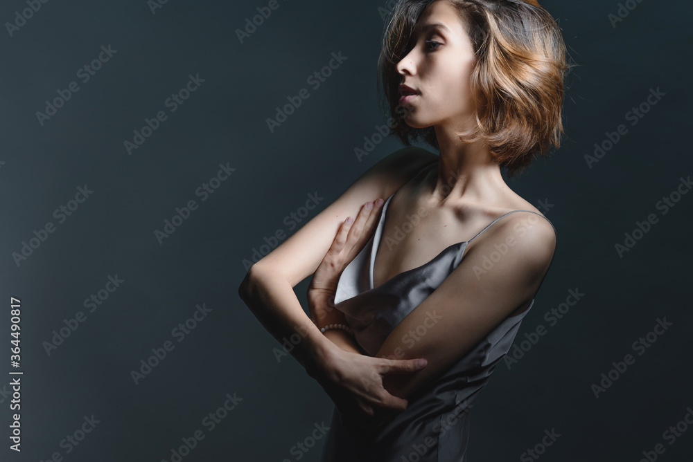 Portrait of a beautiful, sexy girl. The concept of beauty and youth Portrait of a beautiful, sexy girl. The concept of beauty and youth