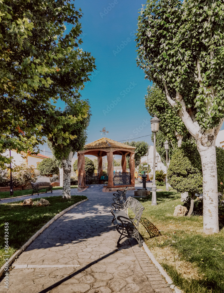  a park in a little town of Almargen in Andalusia Spain