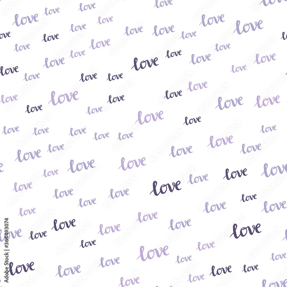 Light Purple vector seamless backdrop with phrase LOVE YOU. Illustration with colorful phrase LOVE YOU in romantic style. Template for business cards, websites. Light Purple vector seamless backdrop with phrase LOVE YOU. Illustration with colorful phrase LOVE YOU in romantic style. Template for business cards, websites.