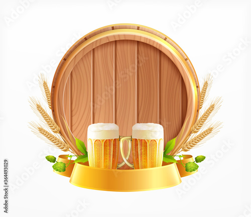 Wooden Beer Barrel Composition