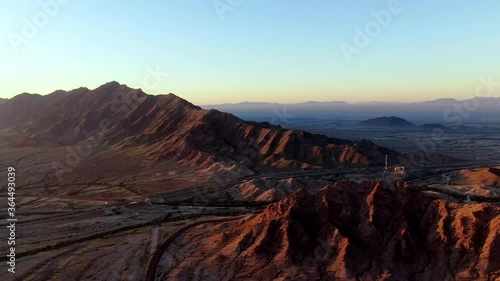Rocky landscape, road, desert outside Yuma, Arizona