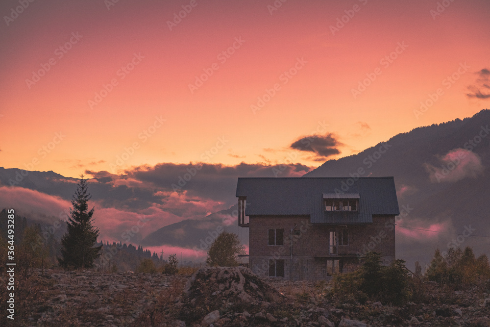 sunset in the mountains sunset in the mountains