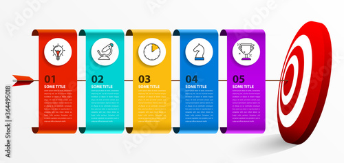 Infographic design template. Creative concept with 5 steps