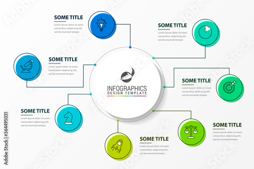 Infographic design template. Creative concept with 7 steps