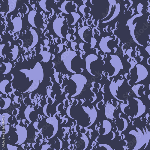 Lunar seamless pattern. Rural moon surface texture. Abstract confetti background.