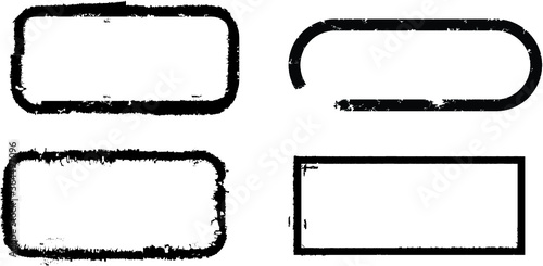 Grunge post Stamps Collection,  Banners, Insignias , Logos, Icons, Labels and Badges Set . vector distress textures.blank shapes.