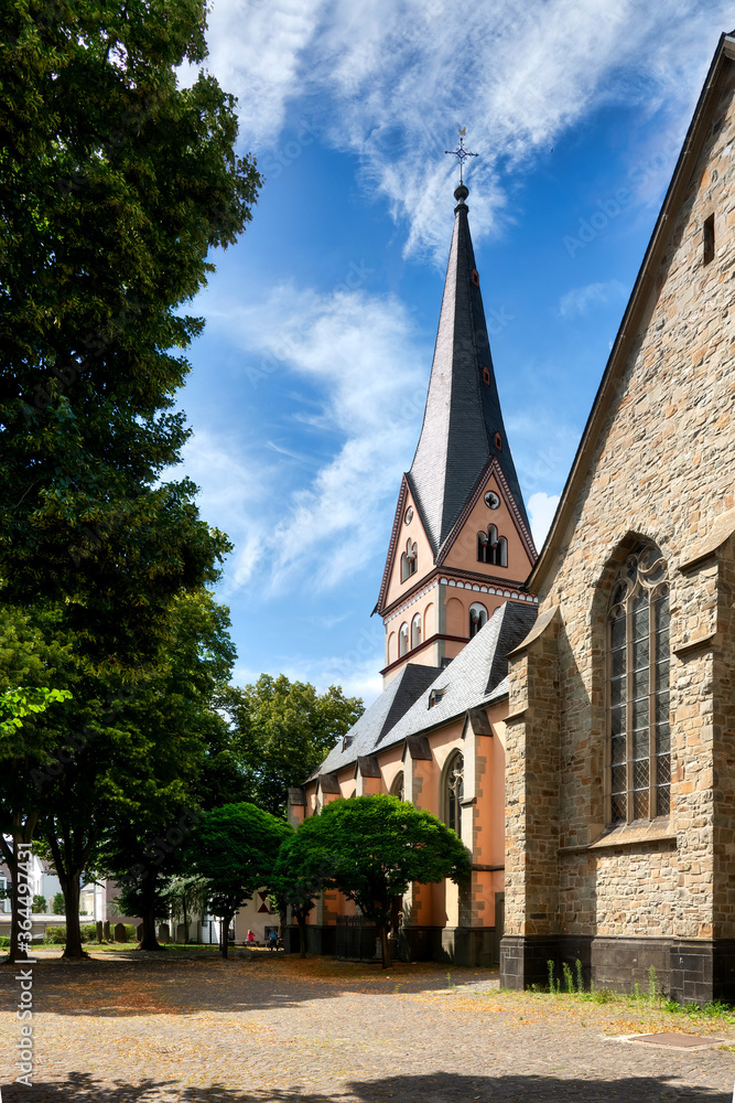 Catholic parish church St. Johann Baptist in Bad Honnef, Rhein-Sieg district, North Rhine-Westphalia, Germany