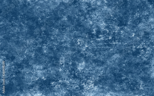 Abstract background in dark blue along with white texture. Photography studio screen for portrait or food. Grunge effect. Horizontal big format.