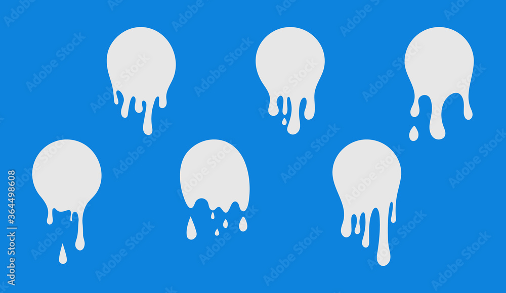 Drip of milk. Circle of cream or liquid with drops. Paint logo of caramel, chocolate, honey. Melt white oil. Round shapes with splash for yogurt, syrup, dessert. Art of graffiti. Blob of ink. Vector Drip of milk. Circle of cream or liquid with drops. Paint logo of caramel, chocolate, honey. Melt white oil. Round shapes with splash for yogurt, syrup, dessert. Art of graffiti. Blob of ink. Vector
